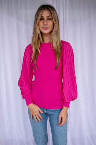 Olivaceous pink sleeveless sweater top